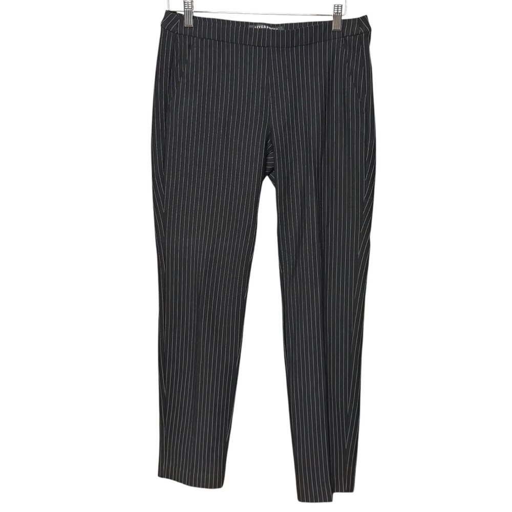 LIVERPOOL Pinstripe black, white stretch pull on pant Size 4//27 TALL